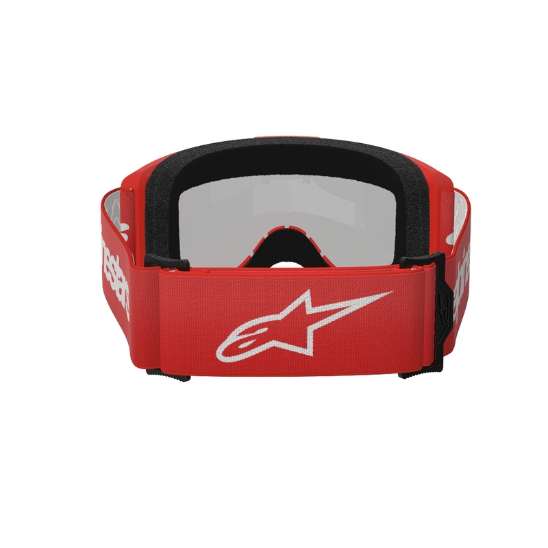 Alpinestars Vision 3 Wordmark motokrosa brilles sarkanas ar sudraba radiālām lēcām izpārdošana