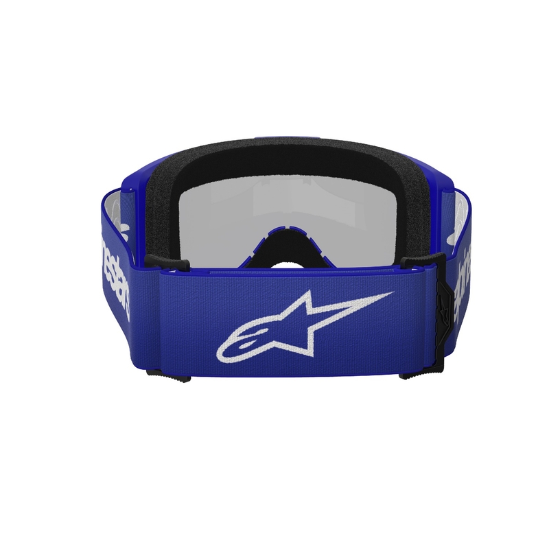Alpinestars Vision 3 Wordmark motokrosa brilles zilas ar spoguļstikla sudraba lēcām