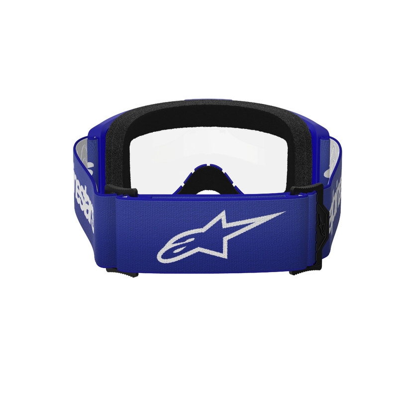 Alpinestars Vision 3 Wordmark motokrosa brilles zilas ar caurspīdīgu pleksi
