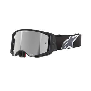Alpinestars Supertech Corp motokrosa brilles melnas un pelēkas ar sudraba lēcām