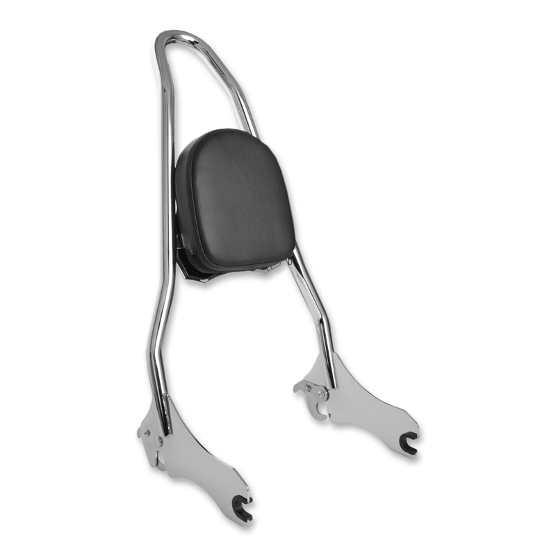 Pasažiera ierobežotājsistēma 2018. gada un jaunākiem Harley Sport Glide un Low Rider hromēta ar spilvenu