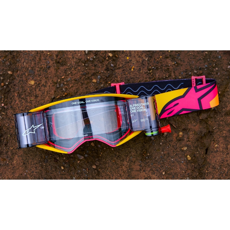 Alpinestars Supertech Stream motokrosa aizsargbrilles pelēkas-daudzkrāsainas ar sudraba spoguļstikla lēcām