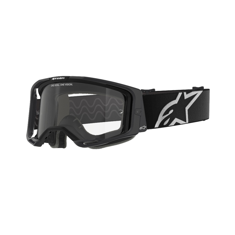 Alpinestars Vision 8 Corp motokrosa brilles melnas ar caurspīdīgu lēcu