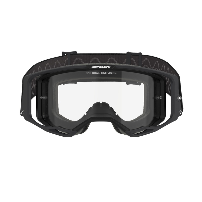 Alpinestars Vision 8 Corp motokrosa brilles melnas ar caurspīdīgu lēcu