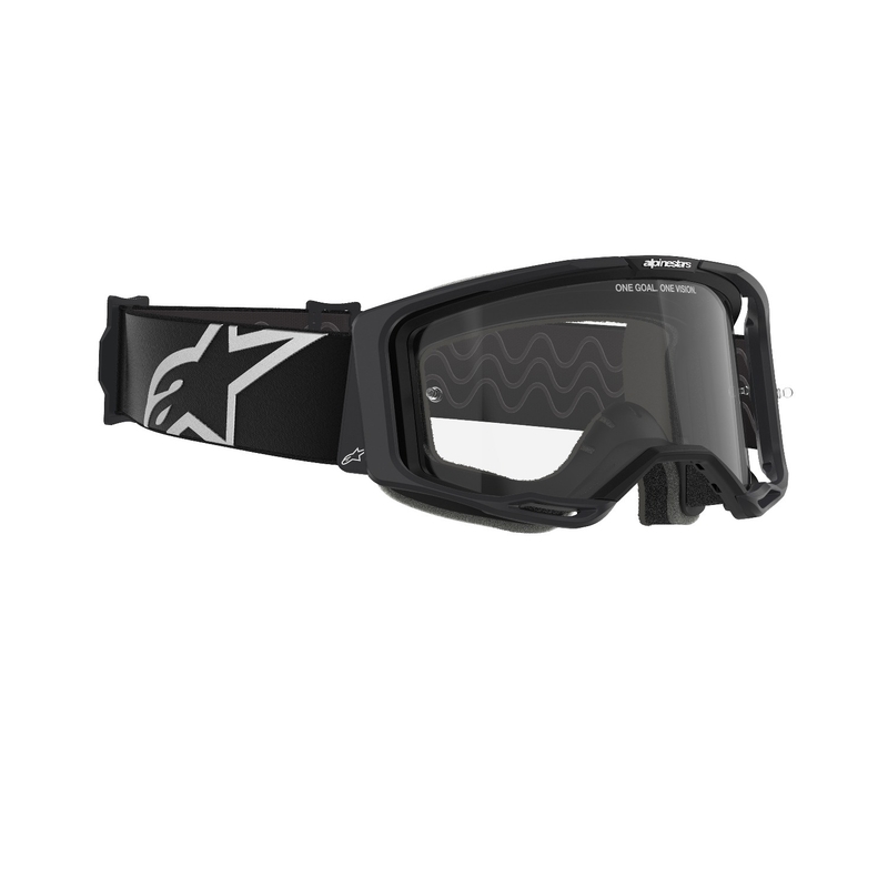 Alpinestars Vision 8 Corp motokrosa brilles melnas ar caurspīdīgu lēcu