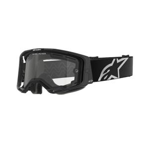 Alpinestars Vision 8 Corp motokrosa brilles melnas ar dubulto pret miglošanos caurspīdīgu lēcu