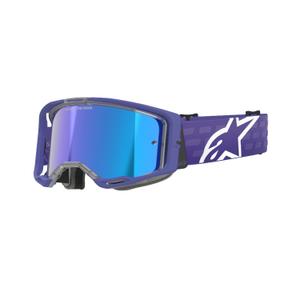 Alpinestars Vision 8 Corp motokrosa brilles violetas ar spoguļstikla zilu lēcu