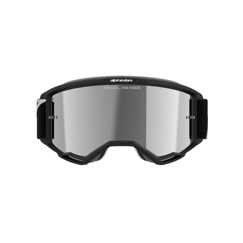 Alpinestars Vision 5 Corp motokrosa brilles melnas ar sudraba spoguļstikla lēcām