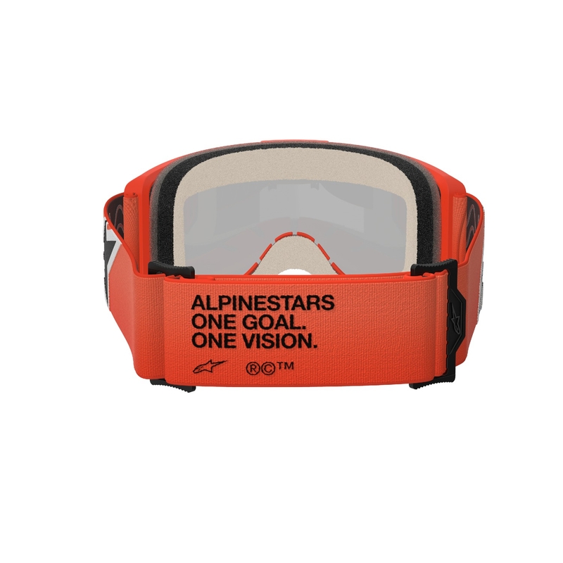 Alpinestars Vision 5 Corp motokrosa brilles oranžas ar spoguļstikla sarkanu lēcu