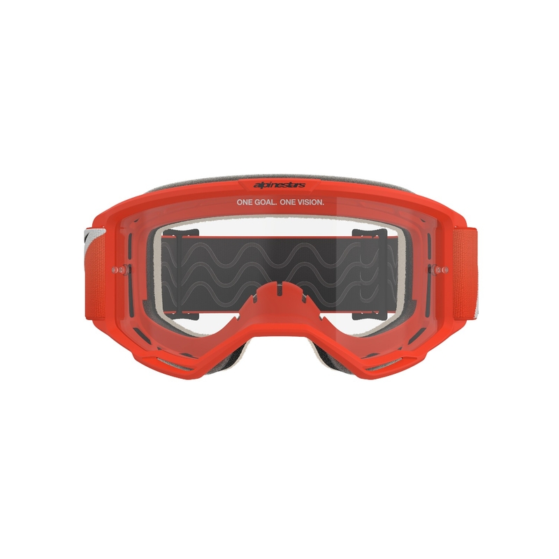 Alpinestars Vision 5 Corp motokrosa brilles oranžas ar caurspīdīgām lēcām