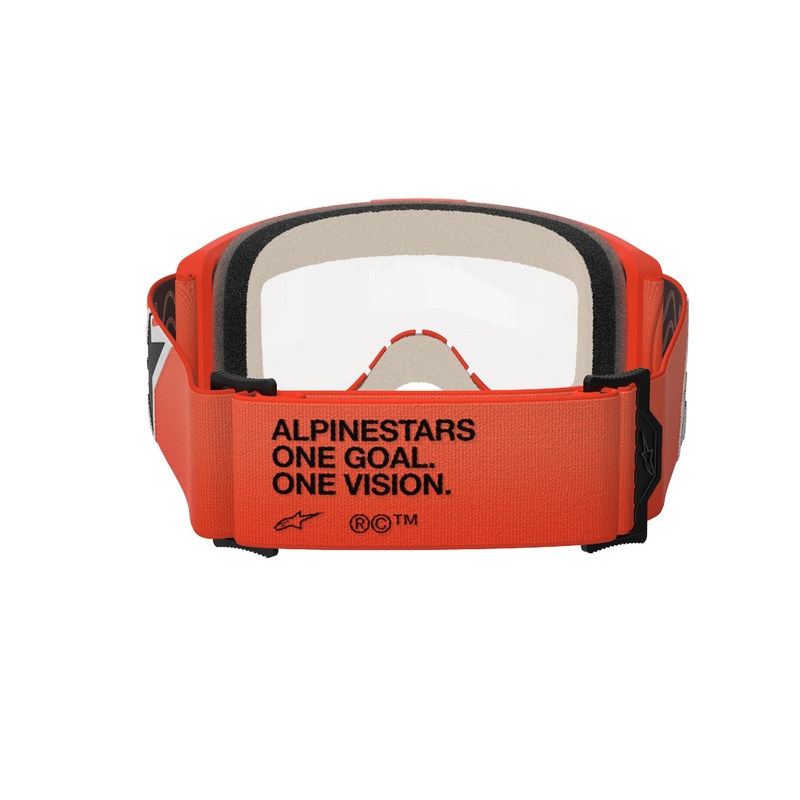 Alpinestars Vision 5 Corp motokrosa brilles oranžas ar caurspīdīgām lēcām