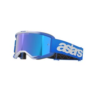 Alpinestars Vision 5 Blaze motokrosa brilles zilas ar spoguļstikla zilu lēcu