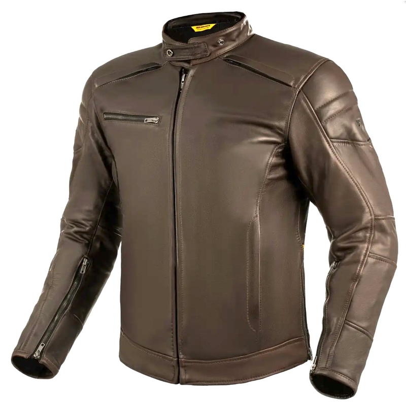 Ādas motocikla jaka Shima Hunter+ 2.0 brūna
