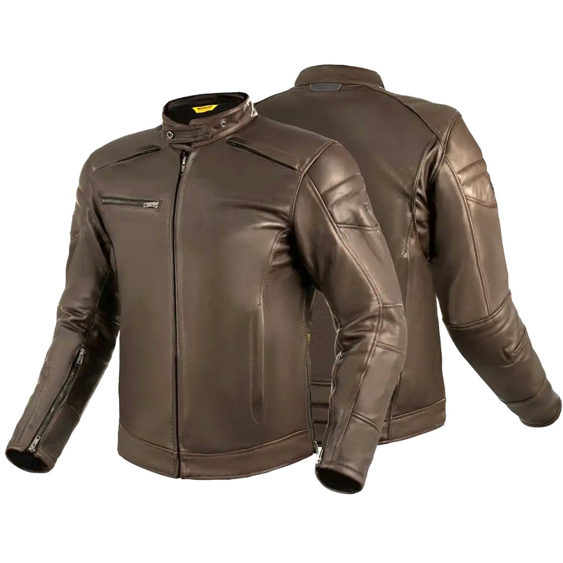 Ādas motocikla jaka Shima Hunter+ 2.0 brūna