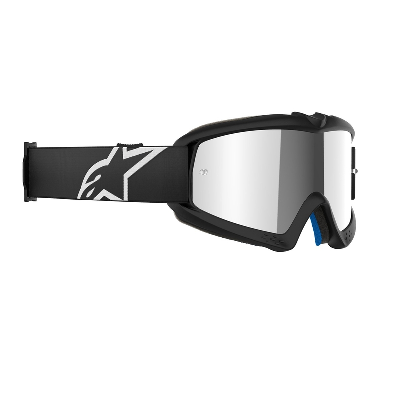 Alpinestars Vision Vision Youth Corp bērnu motokrosa brilles melnas ar spoguļstikla sudraba lēcām
