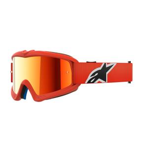 Alpinestars Vision Vision Youth Corp bērnu motokrosa brilles oranžas ar spoguļstikla sarkanu lēcu