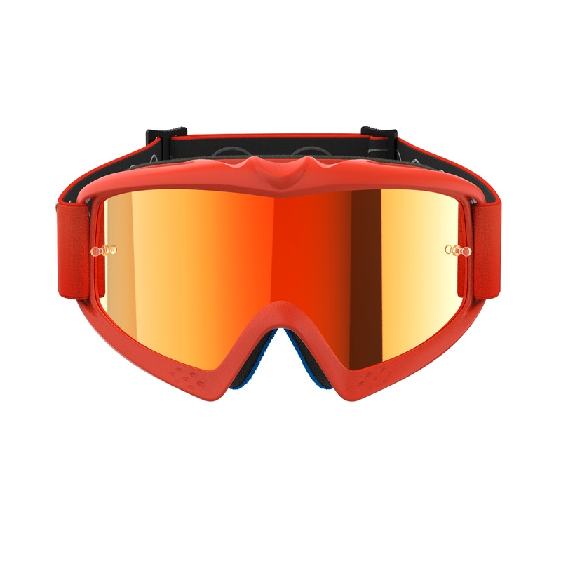 Alpinestars Vision Vision Youth Corp bērnu motokrosa brilles oranžas ar spoguļstikla sarkanu lēcu