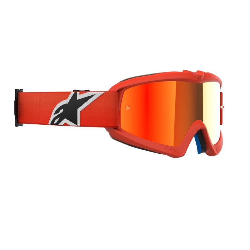 Alpinestars Vision Vision Youth Corp bērnu motokrosa brilles oranžas ar spoguļstikla sarkanu lēcu