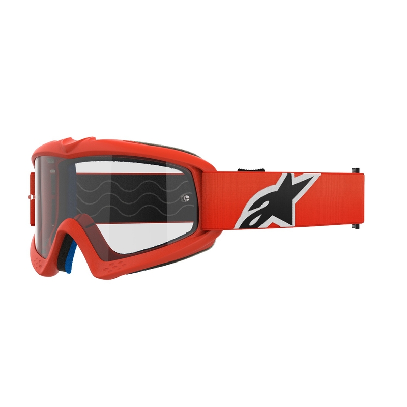 Alpinestars Vision Vision Youth Corp bērnu motokrosa brilles oranžas ar caurspīdīgām lēcām
