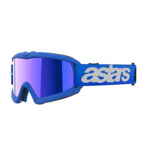 Alpinestars Vision Vision Youth Blaze zilas bērnu motokrosa brilles ar spoguļstikla zilu lēcu