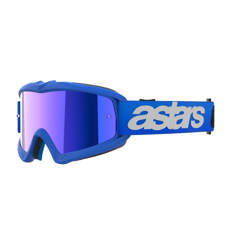 Alpinestars Vision Vision Youth Blaze zilas bērnu motokrosa brilles ar spoguļstikla zilu lēcu