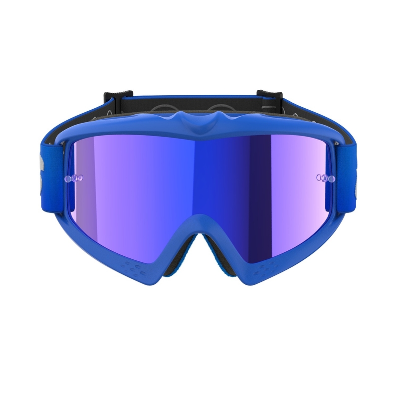 Alpinestars Vision Vision Youth Blaze zilas bērnu motokrosa brilles ar spoguļstikla zilu lēcu