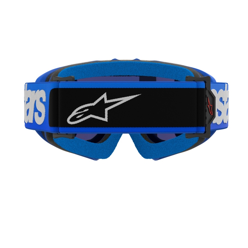 Alpinestars Vision Vision Youth Blaze zilas bērnu motokrosa brilles ar spoguļstikla zilu lēcu