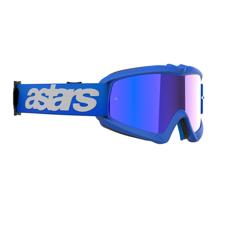 Alpinestars Vision Vision Youth Blaze zilas bērnu motokrosa brilles ar spoguļstikla zilu lēcu