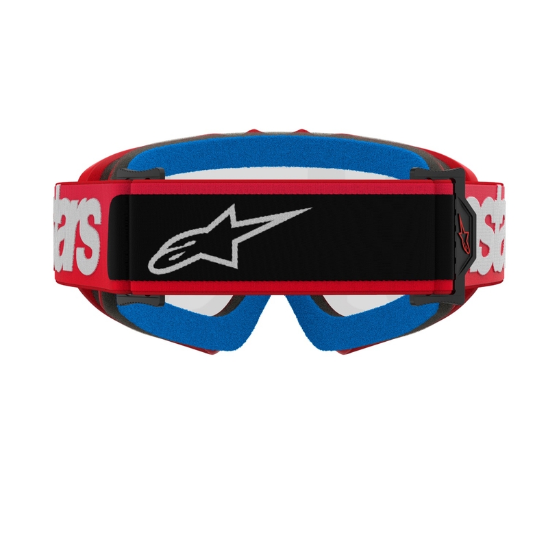 Alpinestars Vision Youth Blaze sarkanas bērnu motokrosa brilles ar caurspīdīgu lēcu
