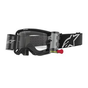 Alpinestars Vision 8 Corp ROLL-OFF Wide Vision motokrosa brilles melnas ar caurspīdīgu lēcu