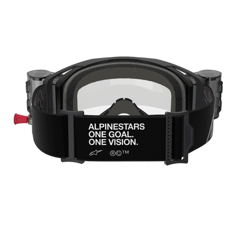 Alpinestars Vision 8 Corp ROLL-OFF Wide Vision motokrosa brilles melnas ar caurspīdīgu lēcu