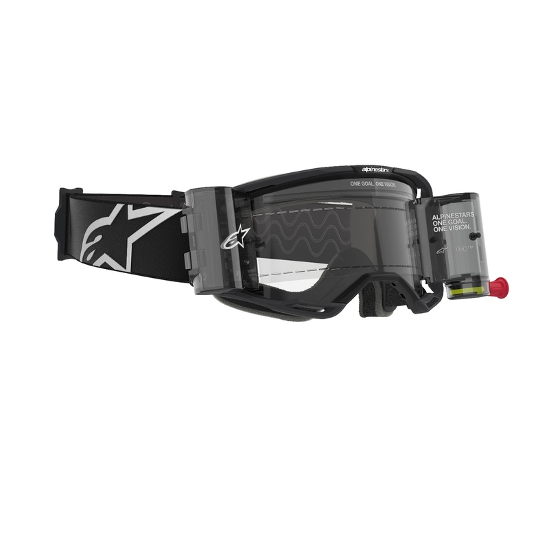 Alpinestars Vision 8 Corp ROLL-OFF Wide Vision motokrosa brilles melnas ar caurspīdīgu lēcu
