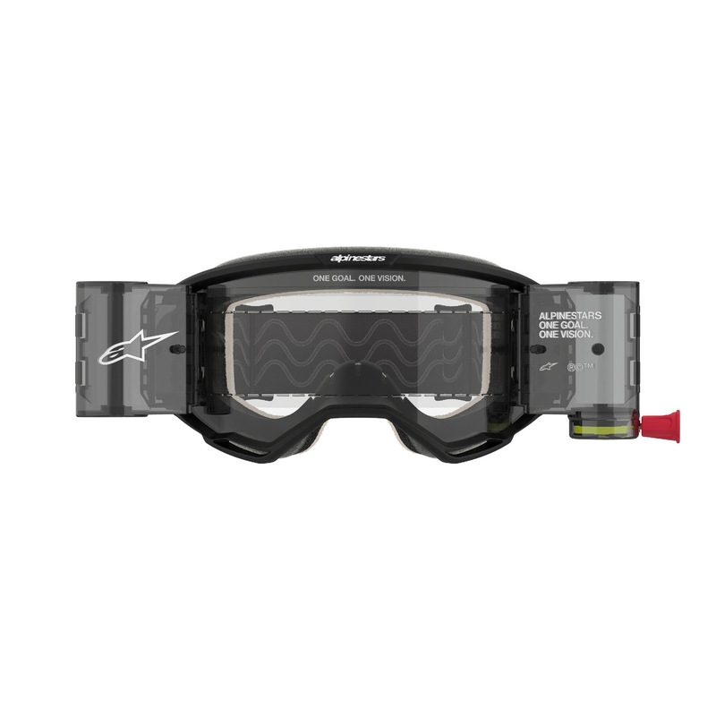 Alpinestars Vision 5 Corp ROLL-OFF Wide Vision motokrosa brilles melnas ar caurspīdīgu lēcu