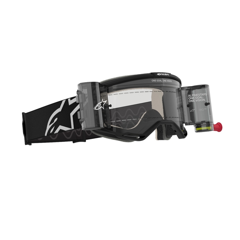 Alpinestars Vision 5 Corp ROLL-OFF Wide Vision motokrosa brilles melnas ar caurspīdīgu lēcu