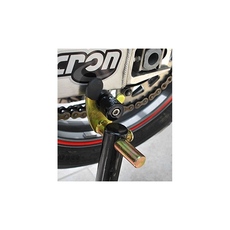 Aizmugurējais moto statīvs ar dakšām R-TECH veltņiem