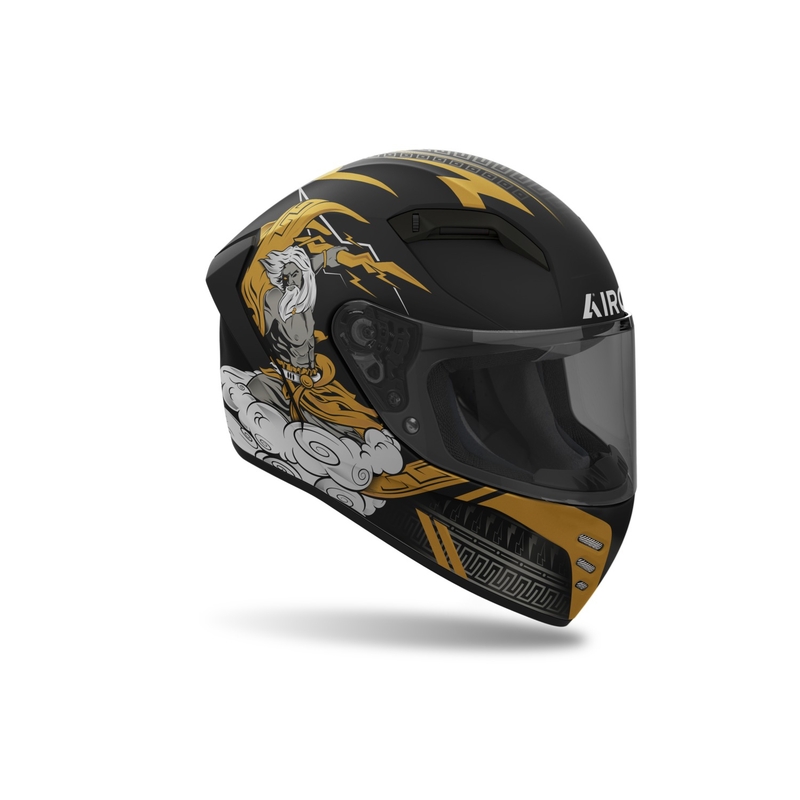 Integrēta motocikla ķivere Airoh CONNOR Zeus matēta melna-zelta