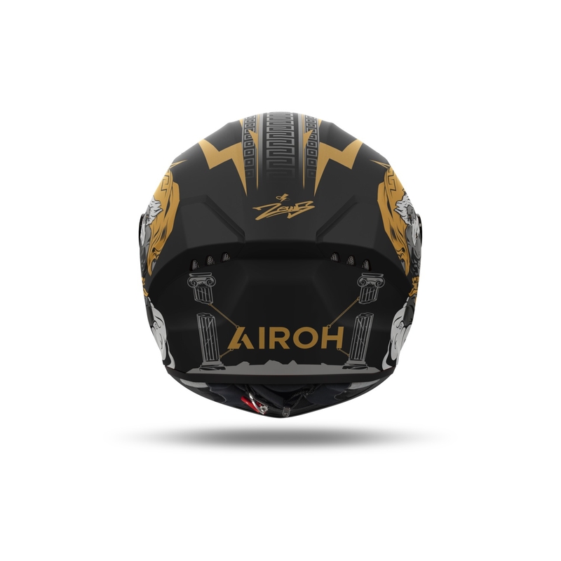 Integrēta motocikla ķivere Airoh CONNOR Zeus matēta melna-zelta