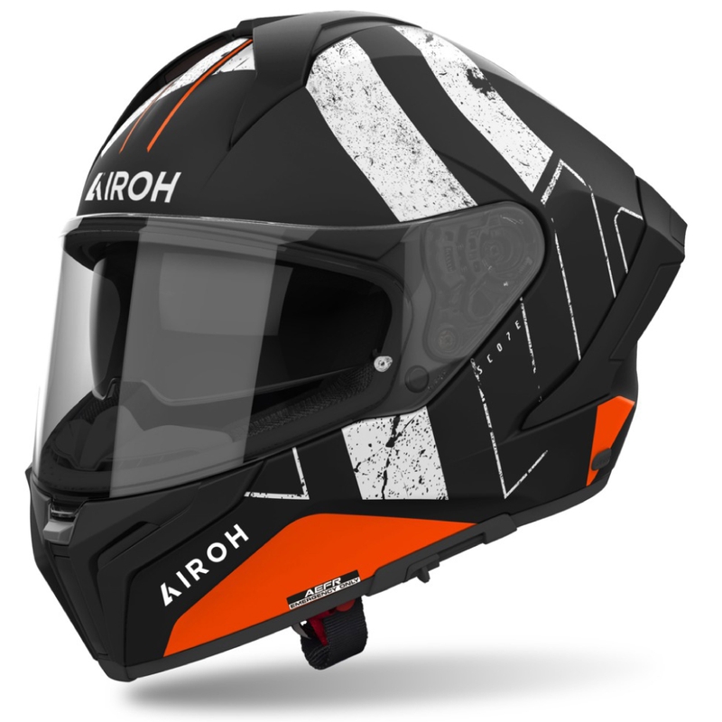Integrēta motocikla ķivere Airoh MATRYX Scope matēta oranža