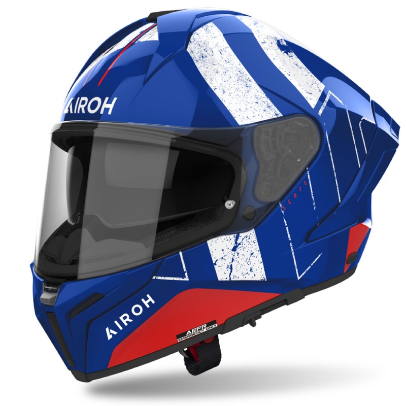 Integrēta motocikla ķivere Airoh MATRYX Scope zili-arkana