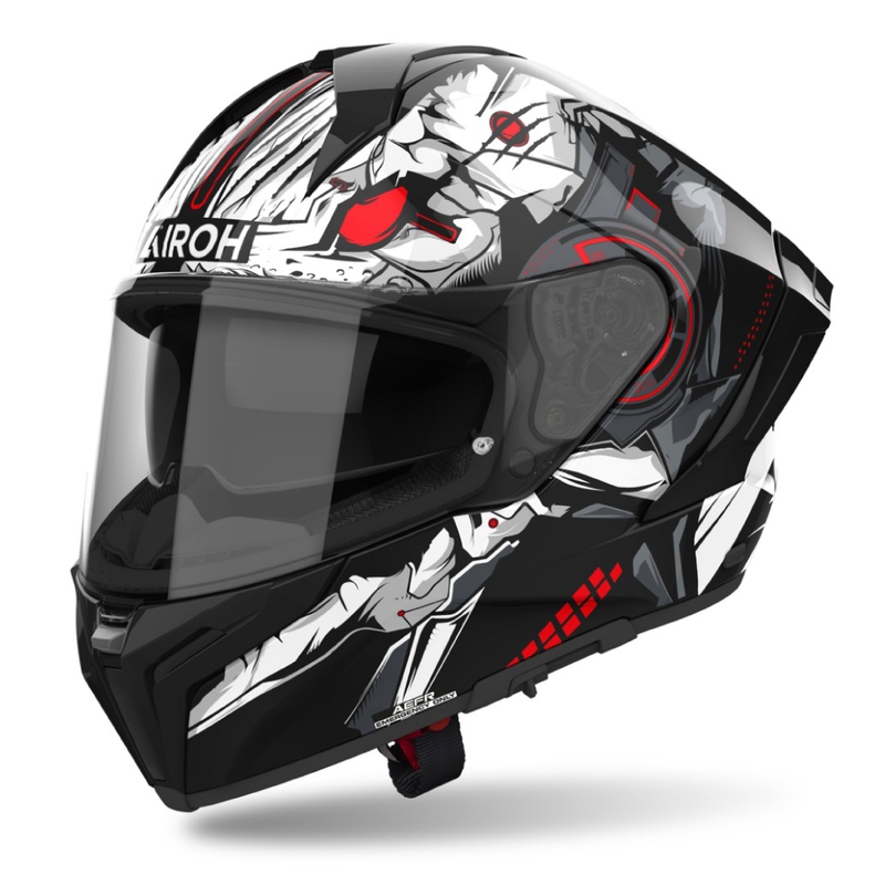 Integrální helma na motorku Airoh MATRYX Nytro lesklá černo-bílá