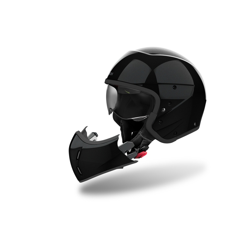 Modulārā motocikla ķivere Airoh J110 Krāsa Gloss Black
