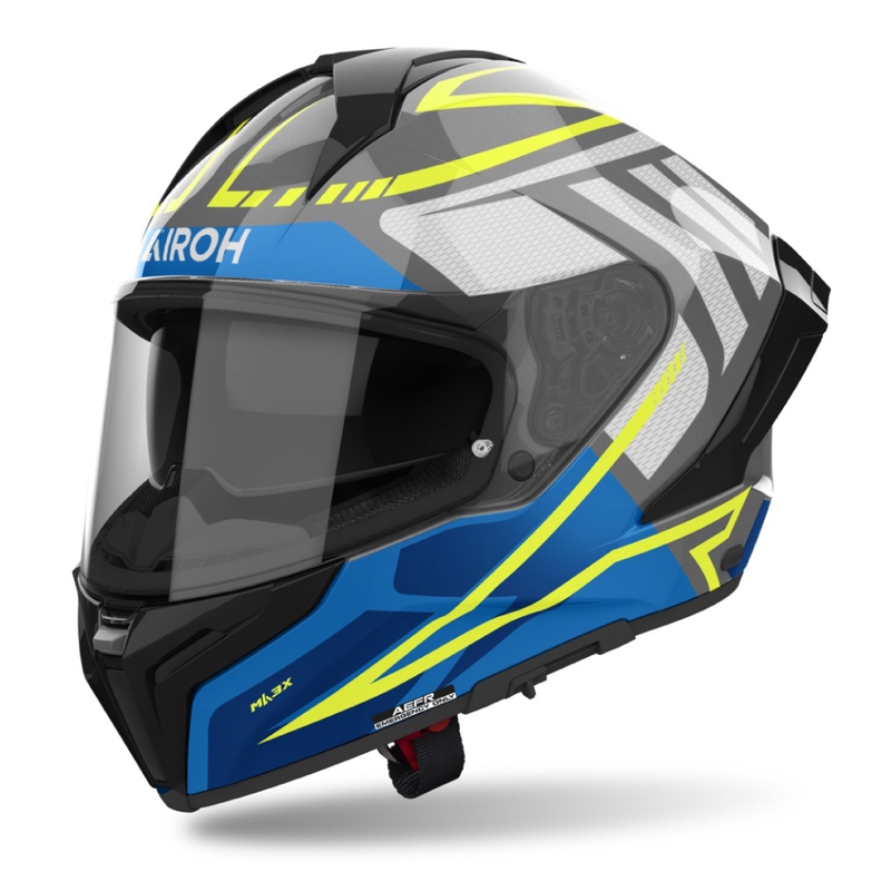 Integrēta motocikla ķivere Airoh MATRYX Rider spīdīgi zila