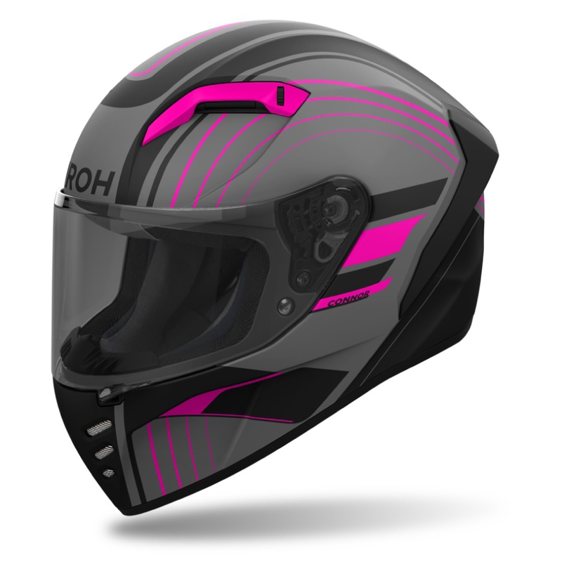 Integrēta motociklu ķivere Airoh CONNOR Achieve matēta rozā krāsā
