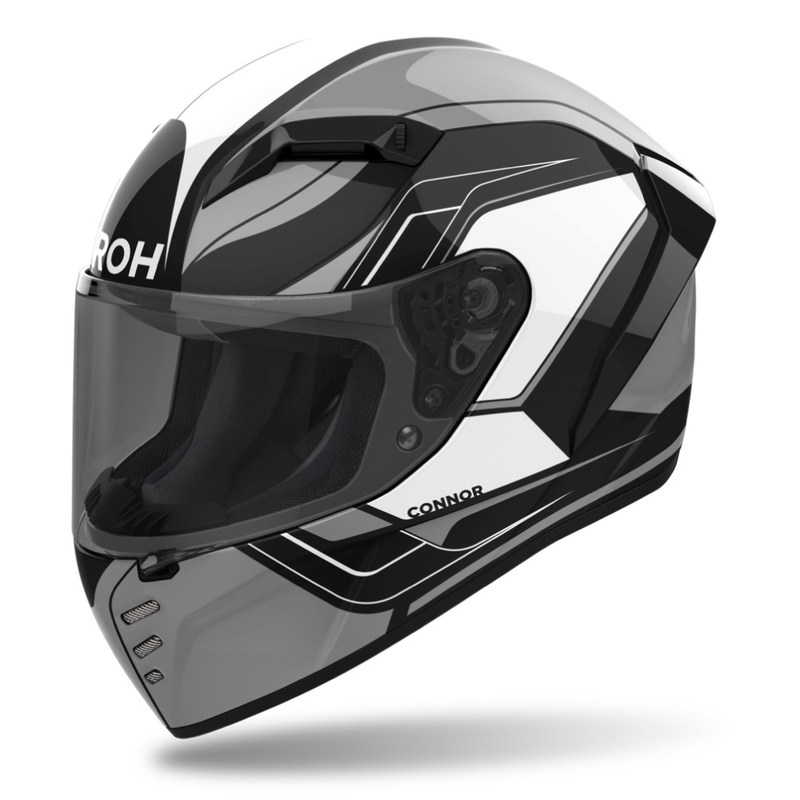 Integrēta motocikla ķivere Airoh CONNOR Dunk spīdīgi melna