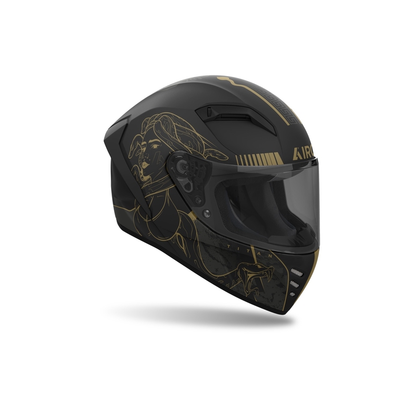 Integrēta motocikla ķivere Airoh CONNOR Titan matēts melns