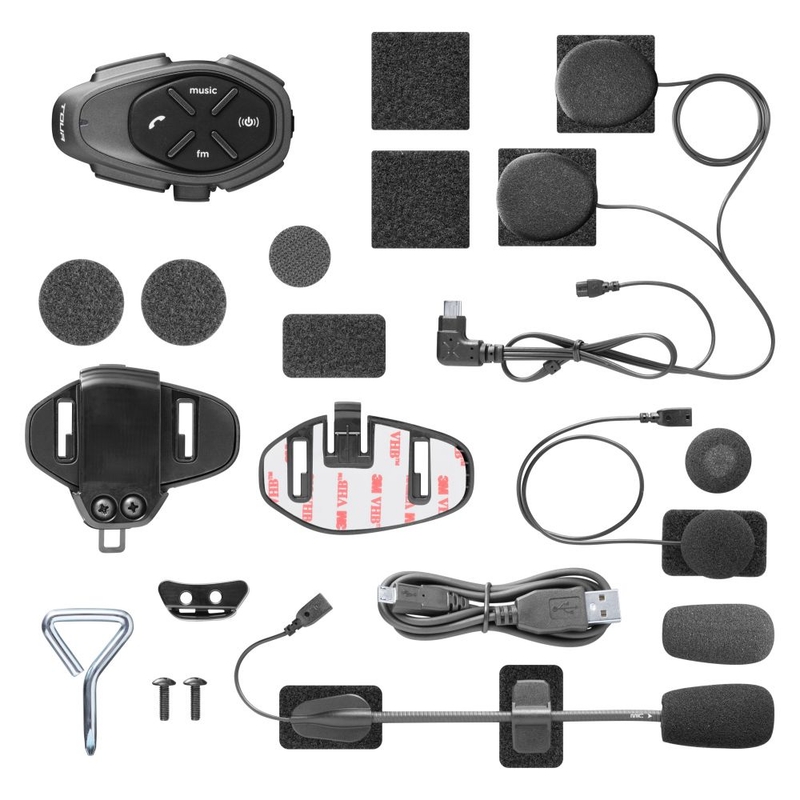 Bluetooth brīvroku austiņas Interphone CellularLine TOUR HD divu ierīču komplekts (2 gab.)