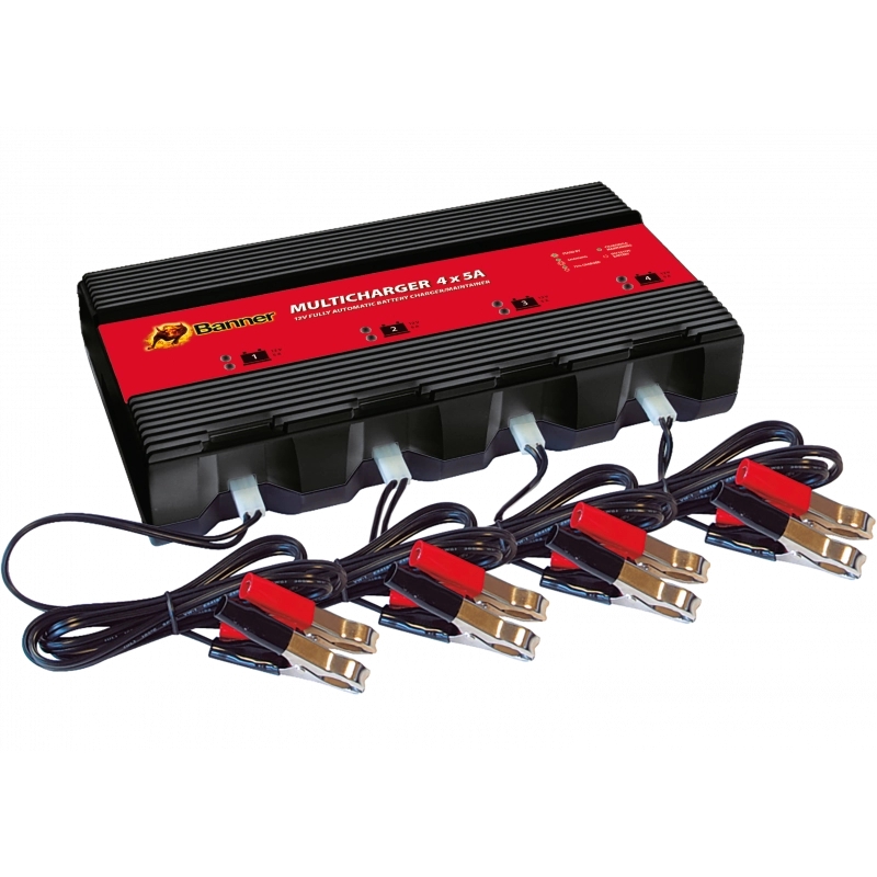 Akumulatoru lādētājs Banner Multicharger 4x5A 12V akumulatoriem