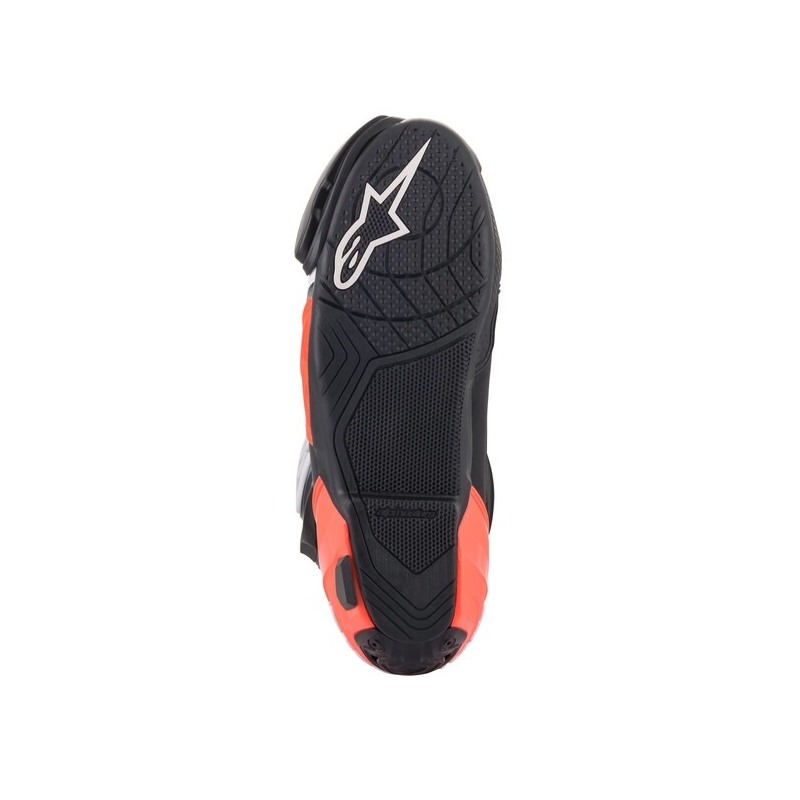 Alpinestars Supertech R melni-fluo sarkani-balti-pelēki motocikla zābaki