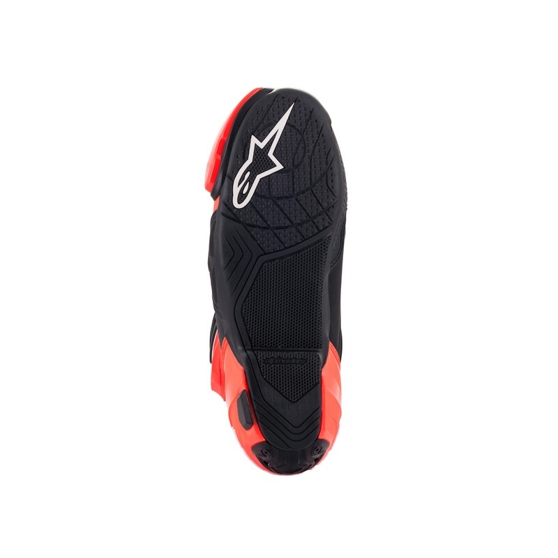 Alpinestars Supertech R Vented Black-White-Fluo Red motociklu zābaki