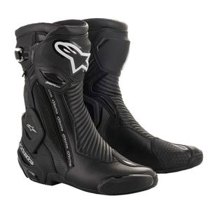 Alpinestars SMX Plus 2 Gore-Tex Black-Silver motociklu zābaki